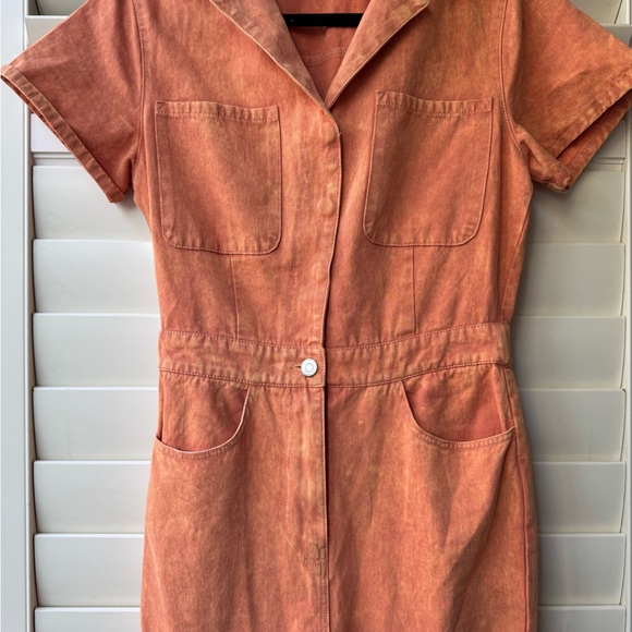 Vici Vibrant Orange Jumpsuit EUC - Picture 4 of 7